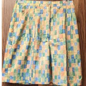 Sarah Bryson Vintage  Plaid Multi colored Lightweight Golf Shorts Women's Size 4